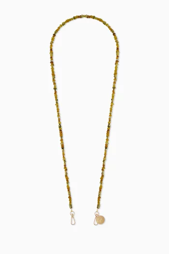 Liviya Long Phone Chain in Baroque Beads, 120cm