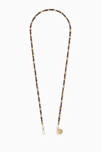 Liviya Long Phone Chain in Baroque Beads , 120cm