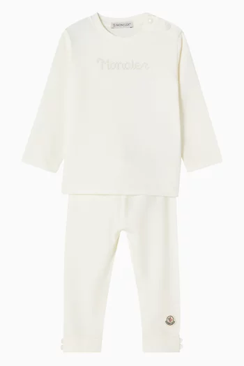 Logo Jersey Tracksuit Set in Cotton