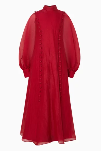 Puff Sleeves Rumi Bow Dress