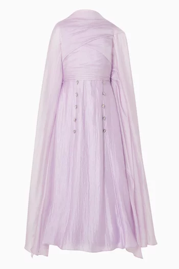 Suri Embellished Cape Dress