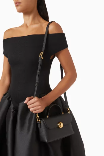 Mini Moonlight Top Handle Bag in Leather