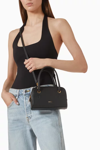 Mini Poppy Dome Bag in Leather