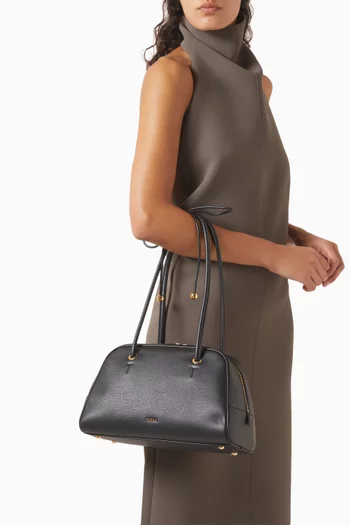 Medium Poppy Dome Shoulder Bag in Leather