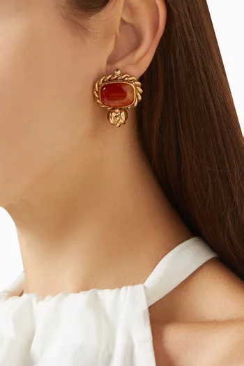 Amarante Earrings in Gold-plated Metal
