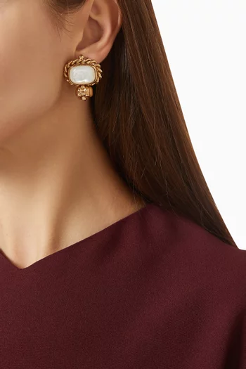 Amarante Earrings in Gold-plated Metal
