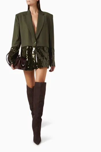 Haley Sequin-embellished Oversized Blazer