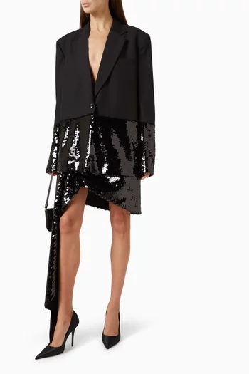 Haley Oversized Sequin-embllished Blazer