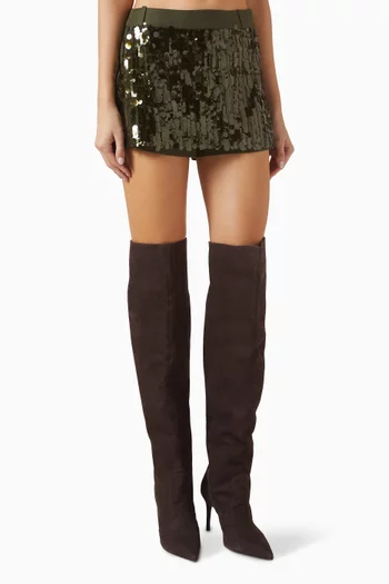 Sequin-embellished Skort
