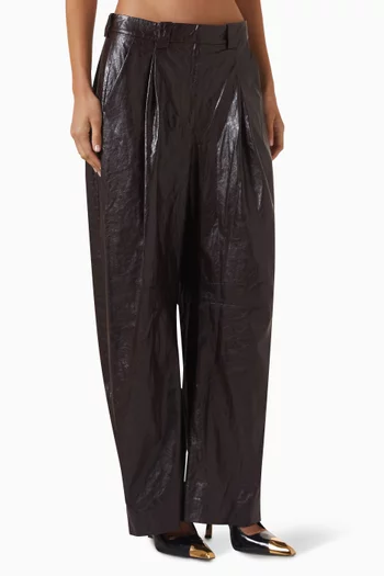 Taylor Barrel Pants in Vegan-leather