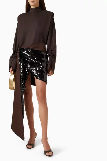 Daria Sequin-embellished Mini Skirt
