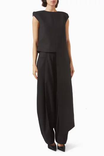 Scarlet Tailored Top in Wool-blend