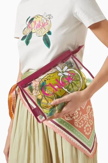Soleil Zip Pouch in Printed Jelly