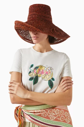 Capeline Hat in Raffia