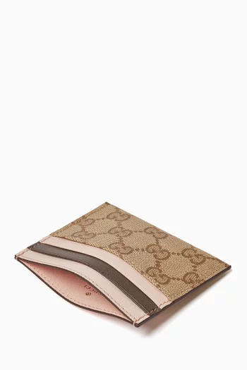 GG Card Holder in Coated Canvas