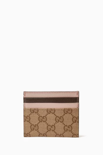 GG Card Holder in Coated Canvas