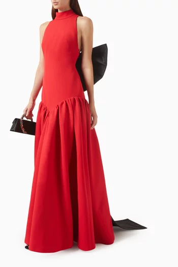 Evan Dress in Crepe & Taffeta