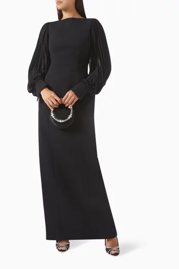 Navigli Dress in Crepe & Chiffon