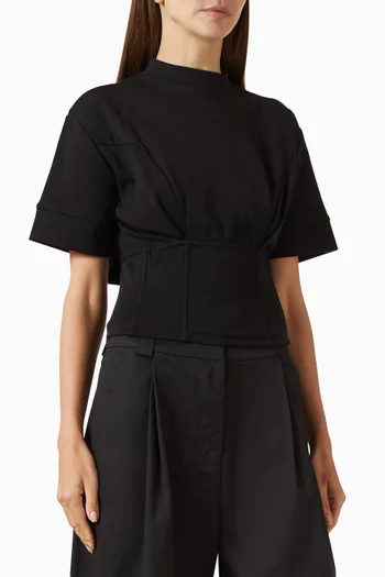 Corset T-shirt in Jersey