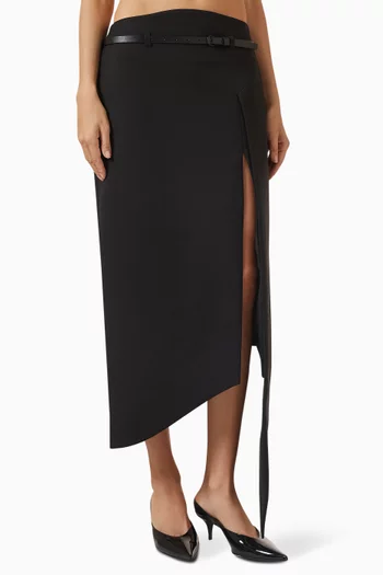 Scarlet Midi Skirt in Wool-blend