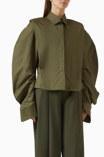 Crescent-sleeve Shirt in Cotton