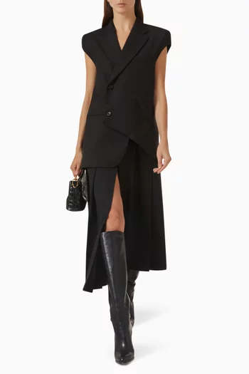 Sleeveless Double-breasted Blazer