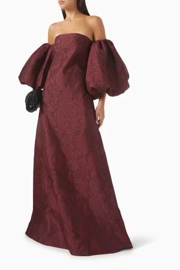 Mustesna Dress in Jacquard Brocade