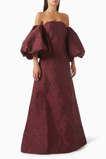 Mustesna Dress in Jacquard Brocade