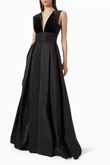 Rachel Gown in Velvet & Taffeta