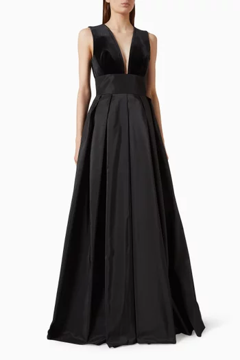 Rachel Gown in Velvet & Taffeta