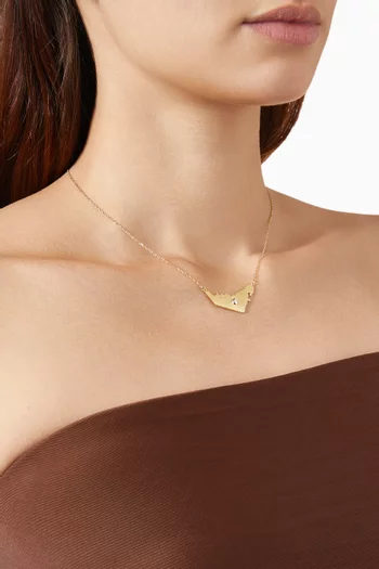 For the Love of Abu Dhabi Diamond Necklace in 18kt Gold