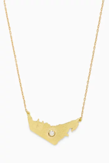 For the Love of Abu Dhabi Diamond Necklace in 18kt Gold