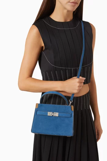 Petite Lee Radziwill Double Bag in Nubuck
