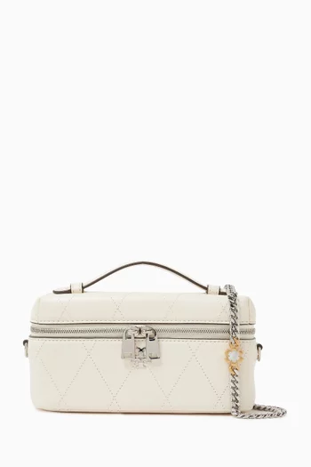 Charlie East-West Vanity Case in Quilted Leather
