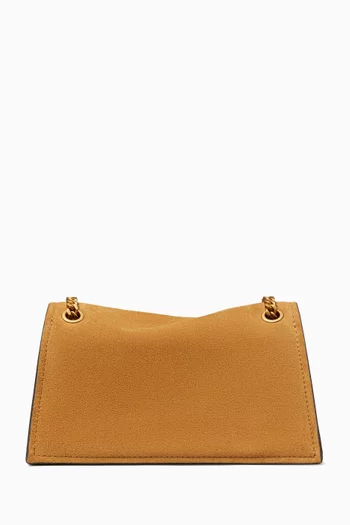 Mini Kira Turnlock Shoulder Bag in Suede
