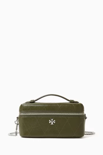 Charlie East-West Vanity Case in Quilted Leather
