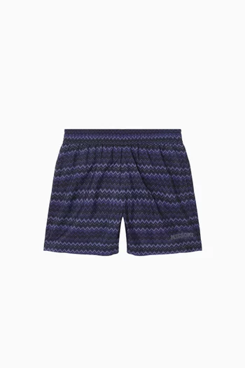 Zig Zag-print Swimshorts
