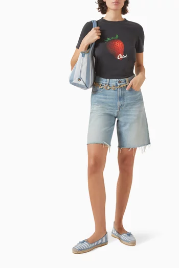 High-rise Shorts in Denim