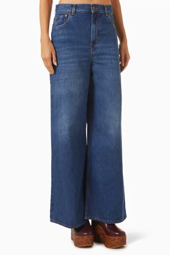 Wide-leg Jeans in Denim