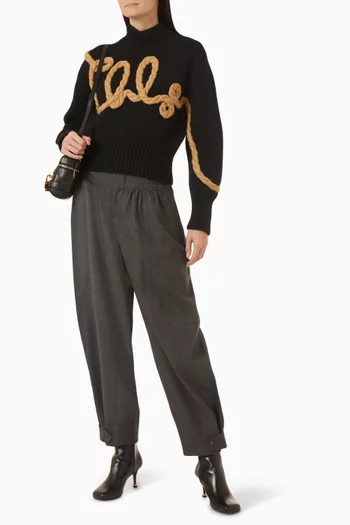 Braided Logo Sweater