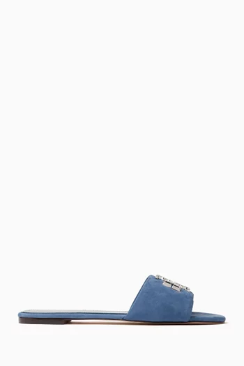 Eleanor Slide Sandals in Nubuck Leather