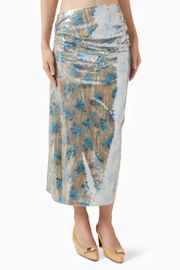 Sequin Midi Skirt