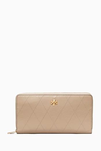 Charlie Quilted Wallet in Calf Leather
