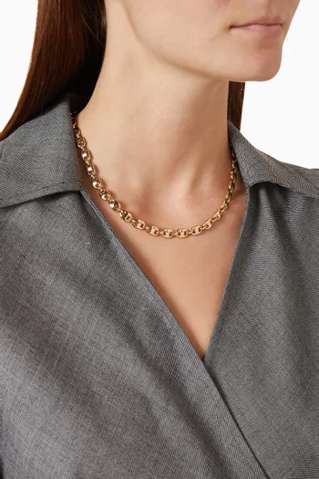 Gemini Link Delicate Necklace in 18kt Gold-plated Brass