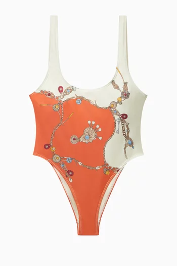 Printed One-piece Swimsuit