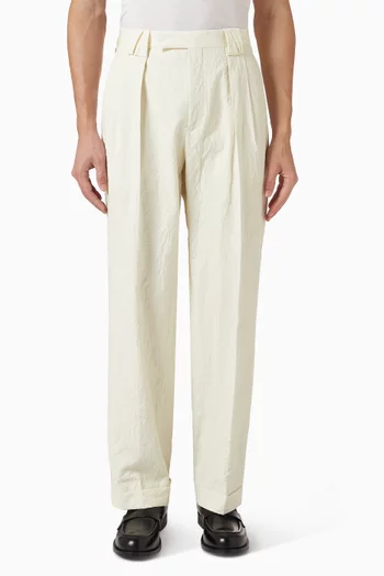 Creased Formal Pants in Wool