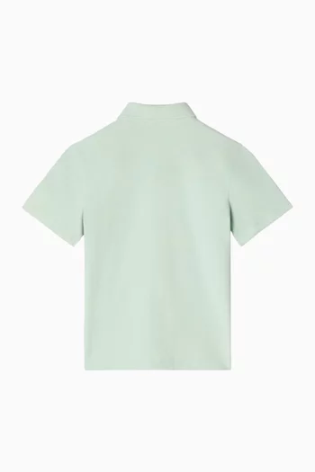 Embroidered Logo Polo Shirt in Cotton Piqué