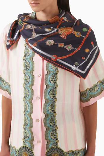 Printed Scarf in Silk