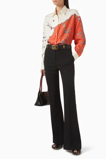 Printed Shirt in Silk-twill