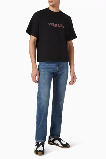 Logo Embroidered T-shirt in Cotton-jersey